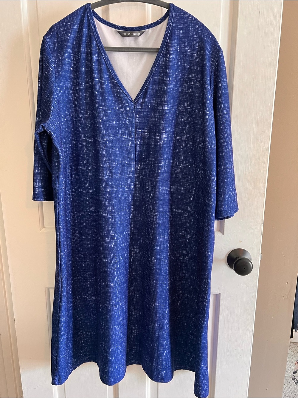 Nuu Muu Blue Athleisure V-Neck Shift Dress